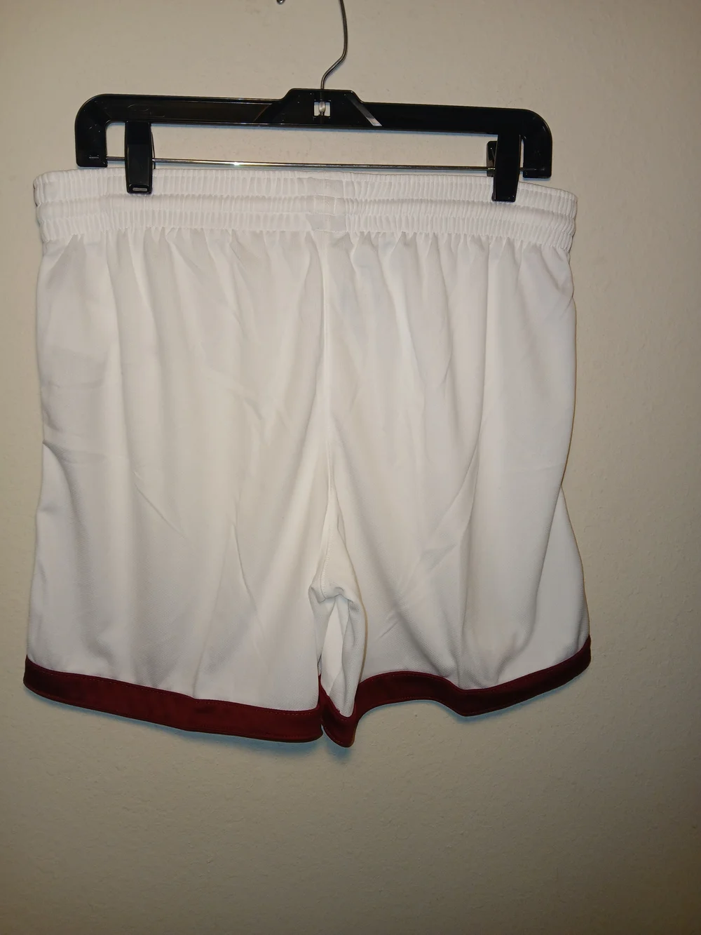 Nike Women's Shorts Dri-Fit  ( L )  White/Red Wine Basketball
